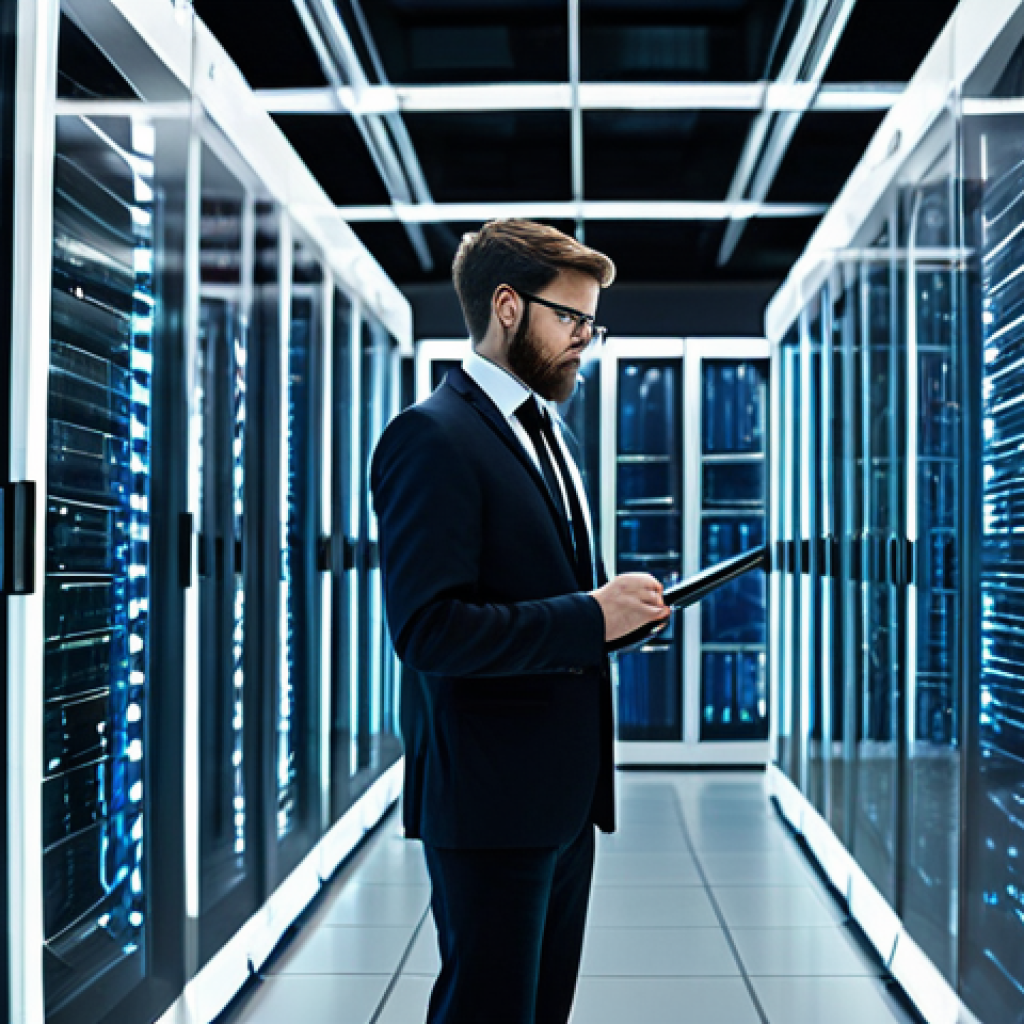 A professional data architect, fully clothed in a modest business suit, standing in a clean, high-tech server room. In the foreground, a transparent, futuristic digital pipeline system is processing information, showcasing raw, chaotic data transforming into perfectly organized, glowing data packets. The background is softly lit, emphasizing the intricate flow of data. Professional photography, high resolution, perfect anatomy, correct proportions, well-formed hands, natural body proportions, safe for work, appropriate content, fully clothed, professional dress.