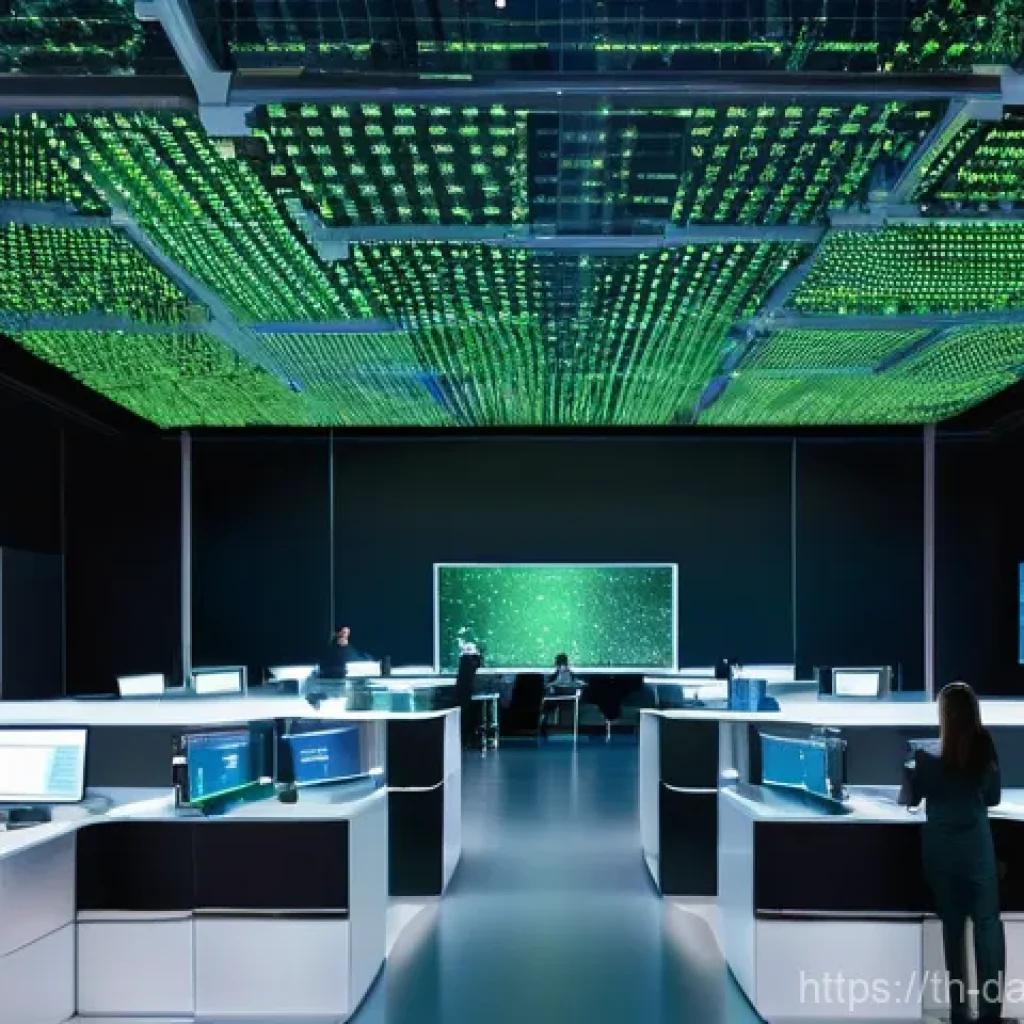 실시간 데이터 처리 아키텍처의 리팩토링 기법 - **Prompt 1: Modern Data Operations Center**
"A vibrant, high-tech data operations center. A team...