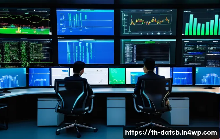 오픈소스 툴을 활용한 실시간 데이터 처리 전략 - A modern data center control room focused on real-time data processing with open-source tools, featu...