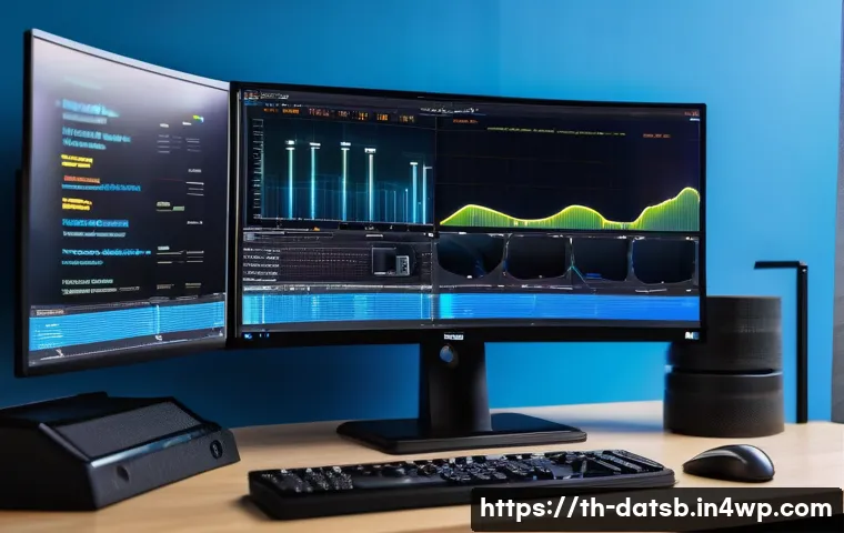 고성능 실시간 데이터 처리 파이프라인 설계 - A modern data engineer’s workspace showcasing a large curved monitor displaying a real-time data pip...